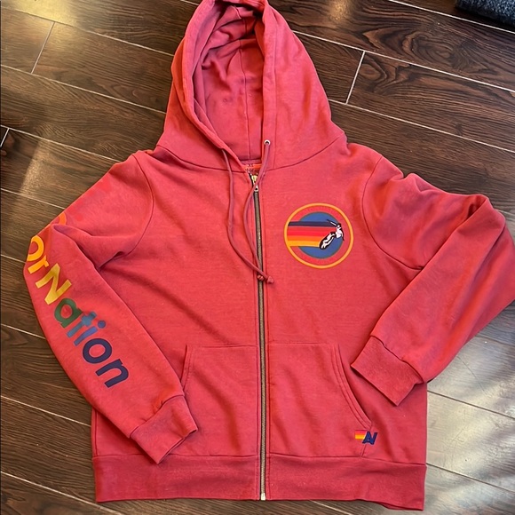 Aviator Nation Red Hoodie with Logo - Picture 1 of 5